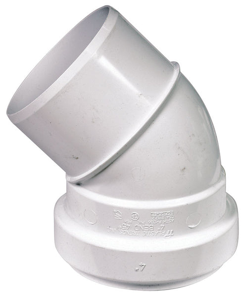 NDS Schedule 35 4 in. Gasket each X 4 in. D Spigot PVC Elbow 1 pk
