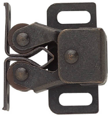 Double Roller Catch with Spear, Statuary Bronze, 1.25 x .5-In. (Pack of 12)