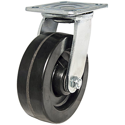 Rueda giratoria con placa fenólica, 6 pulg.