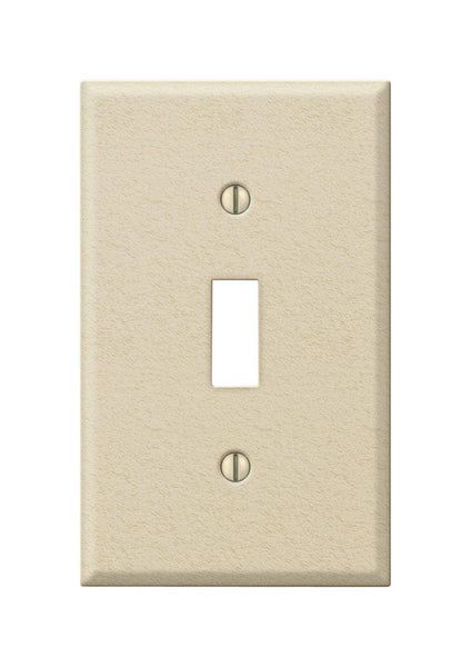 Amerelle Contractor Ivory 1 gang Stamped Steel Toggle Wall Plate 1 pk