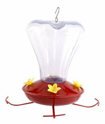 Comedero para colibríes, flor de trompeta, plástico