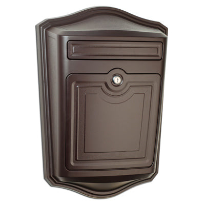 Buzón Maison, montaje en pared, bronce frotado, 19,37 x 36,86 pulgadas.
