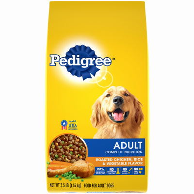 Alimento para perros, nutrición completa para adultos, pollo asado, arroz y verduras, 3,5 libras (paquete de 4)