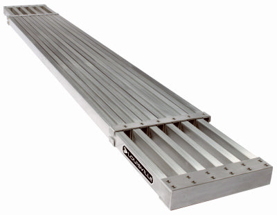 Escalera de tablones extensibles de aluminio, capacidad de carga de 250 lb, de 8 a 13 pies