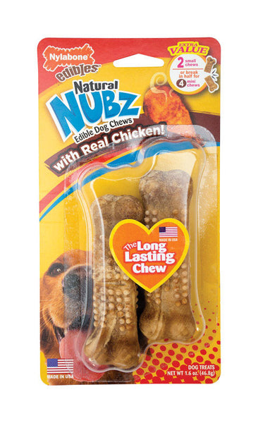 Nylabone Nubz Chicken Chews For Dogs 2 pk