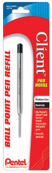 Pentel BKC10BPA Black Medium Point Client™ Ball Point Pen Refill