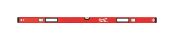 Milwaukee REDSTICK 59 in. Metal Magnetic Box Level 3 vial