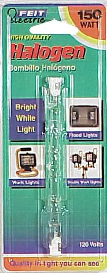 Feit Electric Bpq150t3/Cl 150 Watt Double Ended T3 Halogen Quartz Light Bulbs