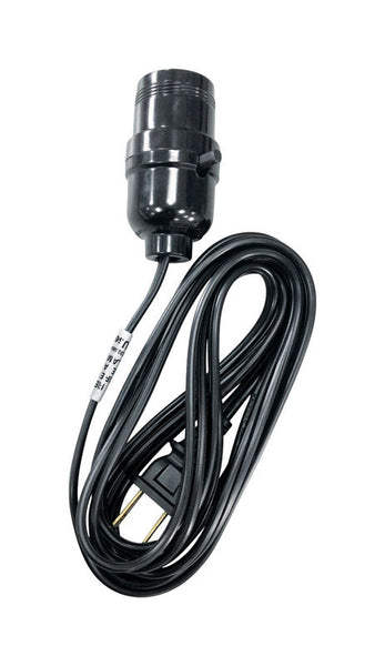 Projex 9 ft. L Black Extension Cord w/Socket 18/2