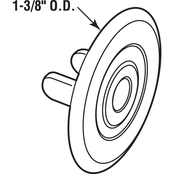 Protectores contra impactos de plástico blanco Prime Line S4551 de 1-3/8", 24 unidades