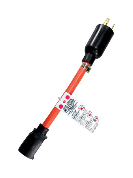 Projex Grounded 1 outlets Locking Extension Cord Adapter 1 pk