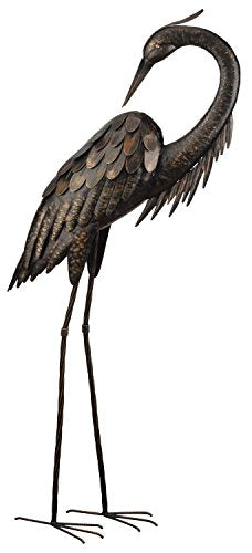 GARZA DE BRONCE DE 43" ACICADANDOSE