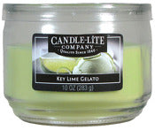 Candle lite 1879363 10 Oz Key Lime Gelato Everyday Jar Candle With 3 Wicks (Pack of 4)