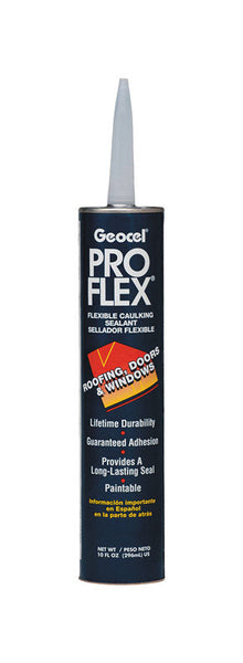 Sellador de calafateo para puertas y ventanas de tripolímero de cedro Geocel Pro Flex, 10 oz (paquete de 12).
