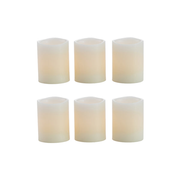 Vela votiva sin llama con aroma a marfil Matchless Darice, 2,5 pulgadas de alto x 2 pulgadas de diámetro (paquete de 4)