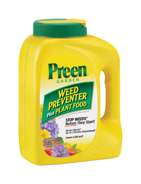 Preen Granules Weed Preventer Plus Plant Food 7 lb (paquete de 4)