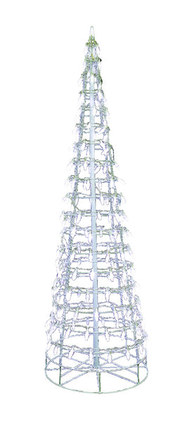Celebrations LED White White Cone Tree Pathway Decor