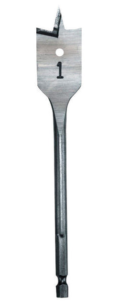 Milwaukee 7/8 in. X 6 in. L Heat-Treated Steel Flat Boring Drill Bit Quick-Change Hex Shank 1 pc