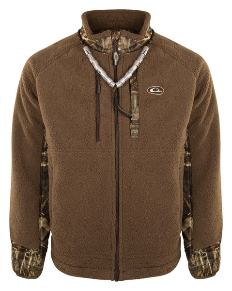 Drake MST Sherpa L Long Sleeve Men's Full-Zip Liner Realtree Max-5
