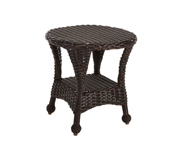 Northcape San Benito Round Brown End Table