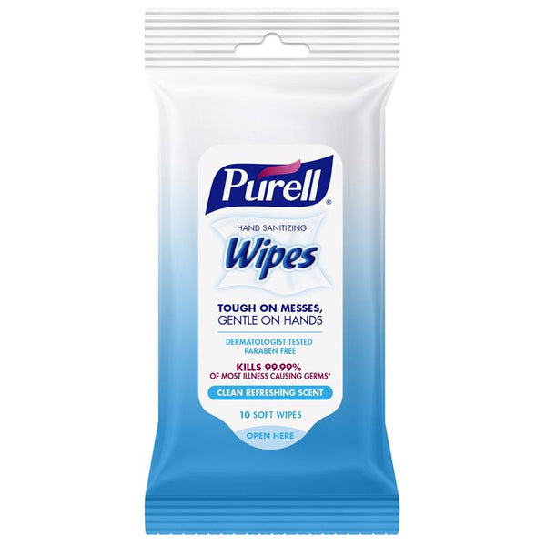 Toallitas desinfectantes para manos Purell Fresh Scent Wipes, paquete de 10 (paquete de 12)