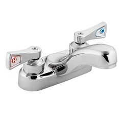 Grifo para lavabo de dos manijas cromado