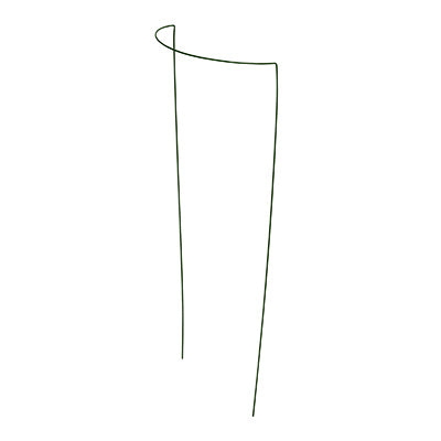 Soporte para plantas, semicircular, de acero revestido de color verde, 12 pulgadas (paquete de 12)