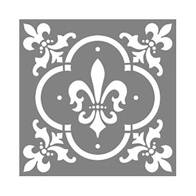 Azulejo Fleur De Lis de Americana Decor, 12 x 12 pulgadas (paquete de 3)