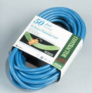 Coleman Cable 41688806 50' 12/3 Tri-Source 3-Way Power Blocks Hi-Visibility Extens