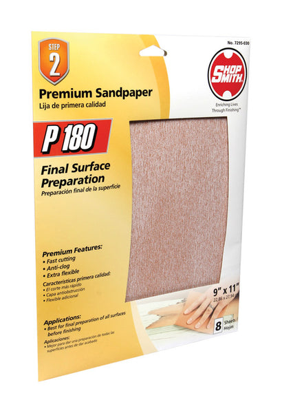 Papel de lija Prm180#9X11 paquete de 8