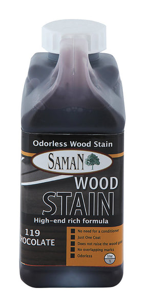 Tinte para madera a base de agua, color chocolate semitransparente Saman, 32 oz (paquete de 12).