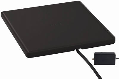 Antena digital para cine en casa de color negro