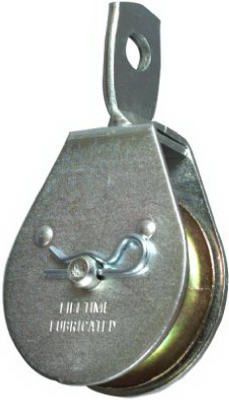 Polea simple con ojo giratorio, 1,5 pulg.