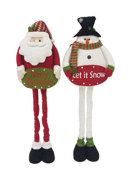 Celebrations Pop Up Santa/Snowman Christmas Decoration Multicolored Polyester 1 pk (Pack of 4)