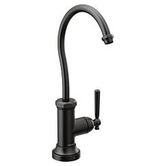 Matte black one-handle high arc beverage faucet