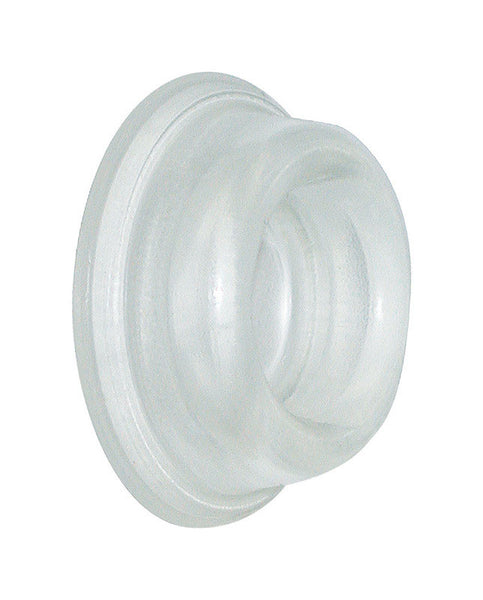 Tope de puerta de vinilo transparente de 1 3/4 pulg. de alto para pared de Shepherd (paquete de 6)