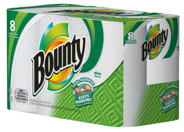 Toallas de papel Bounty 95029 Bounty blancas, 8 unidades