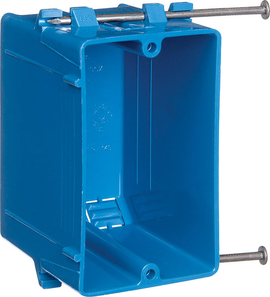 Carlon 3-3/4 in. Rectangle PVC 1 gang Outlet Box Blue