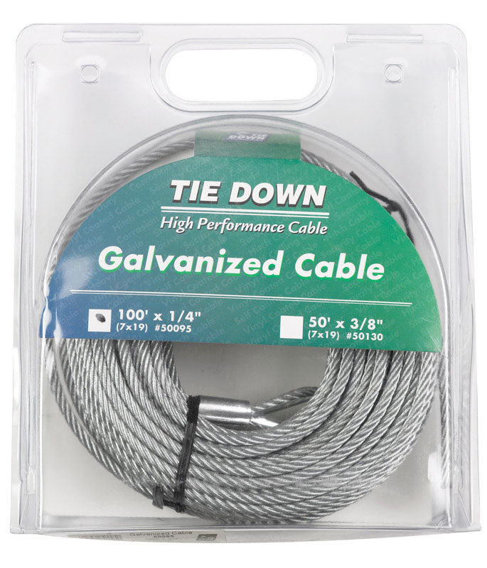Tie Down Engineering Clear Vinyl Galvanized Steel 3/8 in. D X 9 ft. L Cable Sling