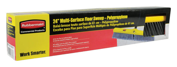 Rubbermaid Polypropylene 24 in. Medium Duty Push Broom