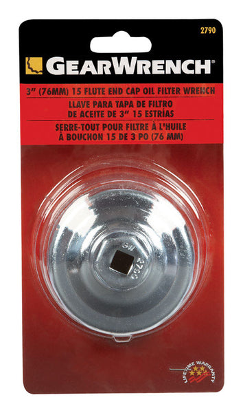 Llave para filtro de aceite con tapa de extremo GearWrench de 3 pulg.