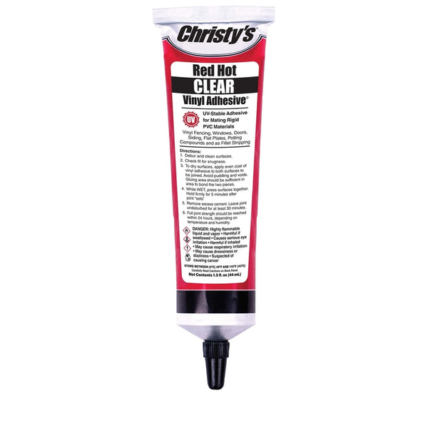 Christy's Red Hot Clear Adhesive For PVC/Vinyl 5.25 oz.
