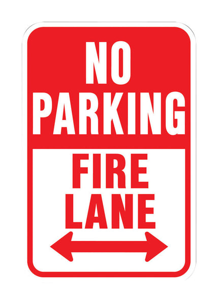Hy-Ko English Red Informational Sign 18 in. H x 12 in. W