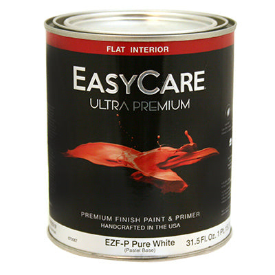 Interior Latex Paint & Primer, Pure White Pastel Base, 1-Qt. (Pack of 4)