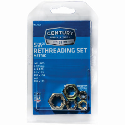 Rethreading Die Set, Right Hand, Metric, High Carbon Alloy Steel, 5-Pc.