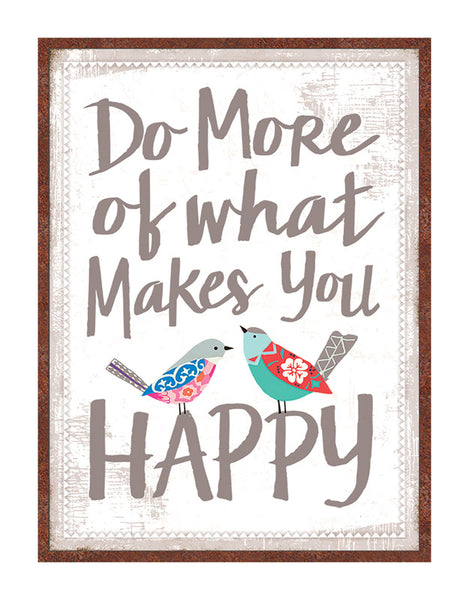 Open Road Brands Do More Of What Makes You Happy Magnet Embossed Tin (Pack of 4)