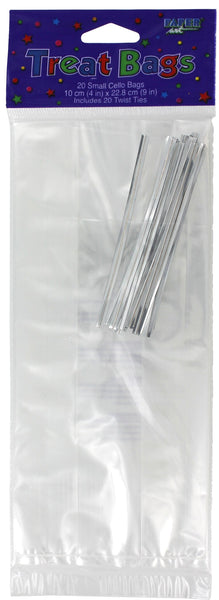 Creative Converting 71314 11.25 X 4.25 Small Clear Folding Cello Treat Bag 20 Count