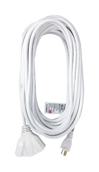 Projex Indoor or Outdoor 50 ft. L White Triple Outlet Cord 16/3