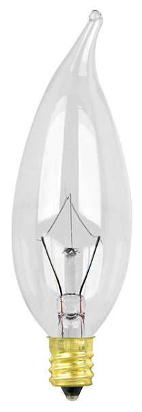 Feit Electric Bp25cfc 25 Watt Clear Flame Tip Chandelier Light Bulbs