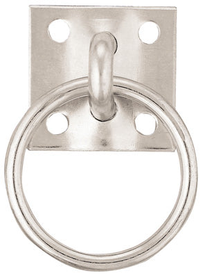 Herrajes para ganado, placa de anillo de amarre n.° 52, acero galvanizado, 1-3/4 x 1-7/8 pulg.